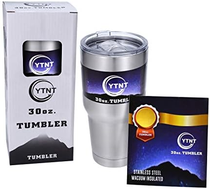 YTNT 30 oz. Tumbler Double Wall Vacuum Insulated Bottle Stainless Stell Tumbler Coffee Cup -(24 Hour Ice Retention)