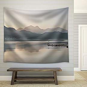 Taiwan Landmark Sun Moon Lake Beautiful Scenery - Fabric Wall Tapestry Home Decor - 51x60 inches