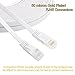Jadaol Cat 6 Ethernet Cable 3 ft 6Pack, Outdoor&Indoor, Flat High Speed 10Gbps Patch LAN Cord, Support Cat8/7 Network, Short Ethernet Cable for Router, Modem, Switch, PC, Laptop, Gaming Console, White
