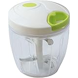 アイリスプラザ フードチョッパー みじん切り器 ホワイト 幅約12.5×高さ約14㎝ ふたも洗える CTC-A370
