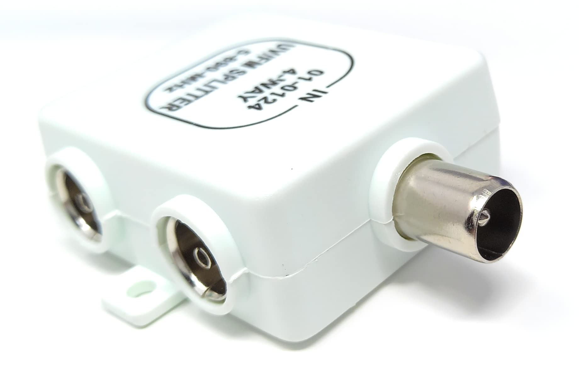 DRUT 1 Input to 4 Output TVs RF Splitter 4 Way UV FM VHF Aerial Cable Adapter