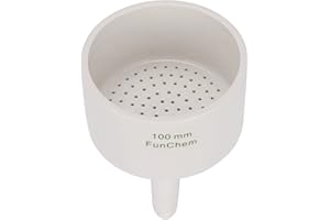 FunChem Porcelain Buchner Funnel, 100 mm Porcelain Buchner Filter Funnel O.D. 10 cm I.D. 9.2 cm Lab Funnels