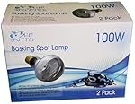 Sunning Heat Lamp 100 Watt 2 Bulb Value Pack For Use With Terrariums And Provides A Basking Lamp Reptiles, Amphibians, Small Animals, Birds, And Farm Animals