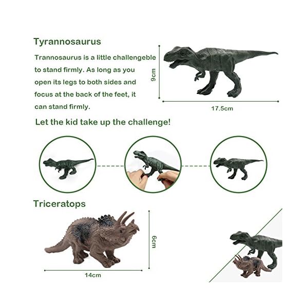 Dinosaur Toys for Boys Girls Car Race Track Flexible Dinosaur Train Track Set with Dinosaurs,Toy Car,Dino Train Race…