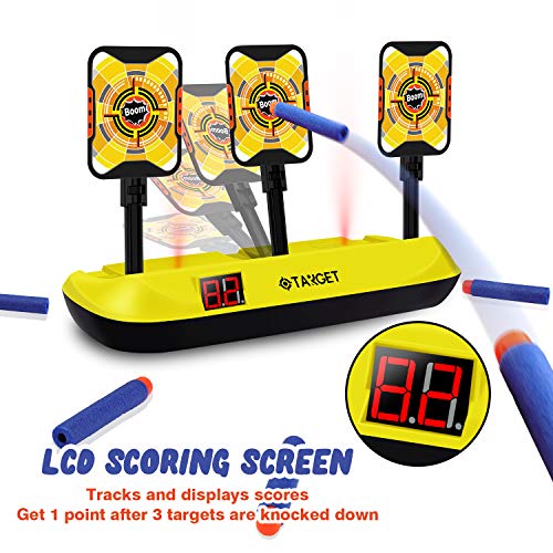 Jionchery 2019 Upgrade Electronic Shooting Target for Nerf Guns Auto Reset Digital Targets for Shooting Games with Wonderful Light and Sound Effect, Ideal Toy for Boys and Girls - Thumbnail 3