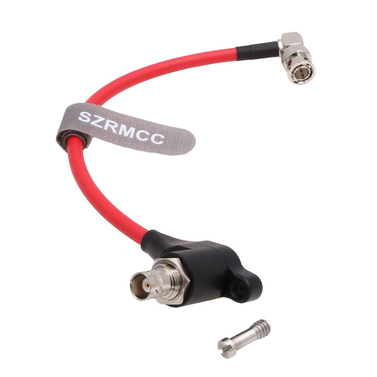 SZRMCC SDI Protector Cable 12G 6G HD SDI Right Angle BNC Surge Overvoltage Circuit Protector Isolator Video Cable for RED Komodo ARRI Alexa Sony（Red-Elbow 20cm）