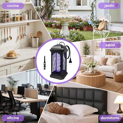 Mata Mosquitos Electrico de Doble Uso para Interiores y Exteriores, Mata Moscas de 11W Enchufable, Trampa para Mosquitos de Exterior, Adecuado para el Hogar, el Jardín, el Patio Trasero y para Acampar