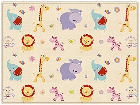 Play Mat for Baby & Toddler,Heberry Baby Care Game Pad Large Reversible Child Crawling Mat,Waterproof Non-Toxic Foam Game Pads,for Playroom & Nursery