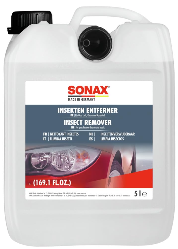 SONAX Insect Remover (5 Litres) - For glass, paintwork, chrome and plastics. Quickly and easily removes insect residue | Item-No. 05335000
