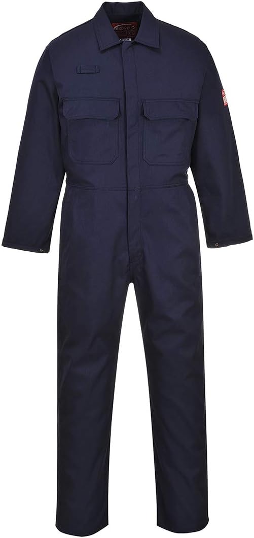 Portwest UBIZ1 Bizweld Dual Hazard Flame Resistant Protective Coverall ASTM NFPA, Black, Large: Home Improvement