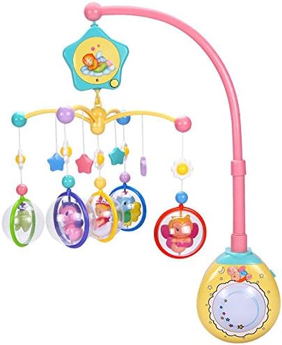 LLZJ Crib Musical Mobile Cot Toy Baby Activity Crib Hanging Rattles Music Bed Bell Multifunction Suspension Rotate Stroller Baby Bed Newborn Birthday Toddler Present