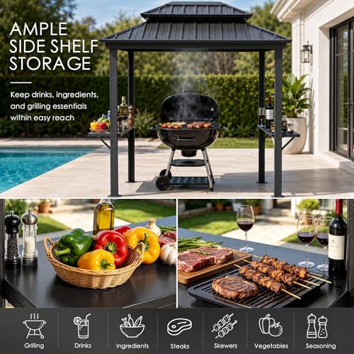 Kozyard KZBBQ 6x8 Hardtop Grill Gazebo Review: BBQ Shelter with Steel Roof & Shelves image 26