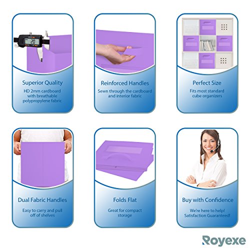 Royexe Storage Cubes 11 Inch Cube Storage Bins (Set of 8). Features