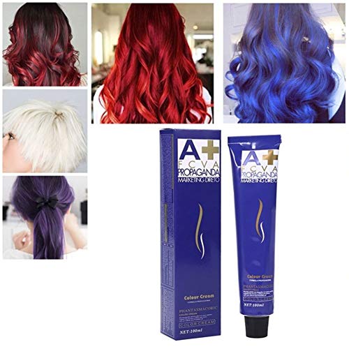 Yiwa 100ml Hair Dye Cream, Hair Coloring Dye Mud Hair Color Wax Hairstyle Styling Salon Home DIY Hair Coloring Changing Yourself Show Your Personality Hairdressing Accessories Fire Red - Thumbnail 2
