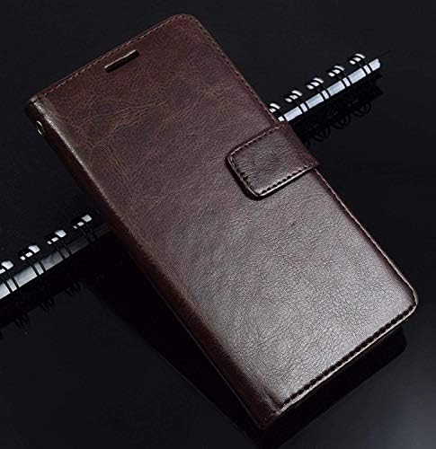 Thinkzy Artificial Leather Flip Cover Case for Vivo Y17 (Coffee Brown)