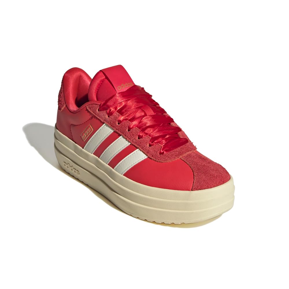 adidas Women's VL Court Bold Sneaker, Pure Ruby/Off White/Better Scarlet, 7 Image adidas Women's VL Court Bold Sneaker, Pure Ruby/Off White/Better Scarlet, 7 Image