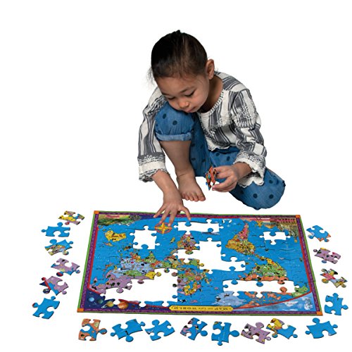 eeBoo World Map Puzzle, 100 pieces