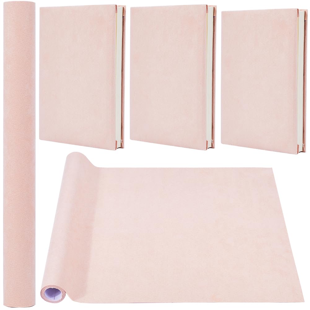 CRASPIRE 130 x 30cm Linen Book Cloth Light Orange for Book Binding Fabric Surface Paper Backed Bookcover Books Album Scrapbooking Archival DIY Covering Protector Bookcloth Bookbinding Supplies