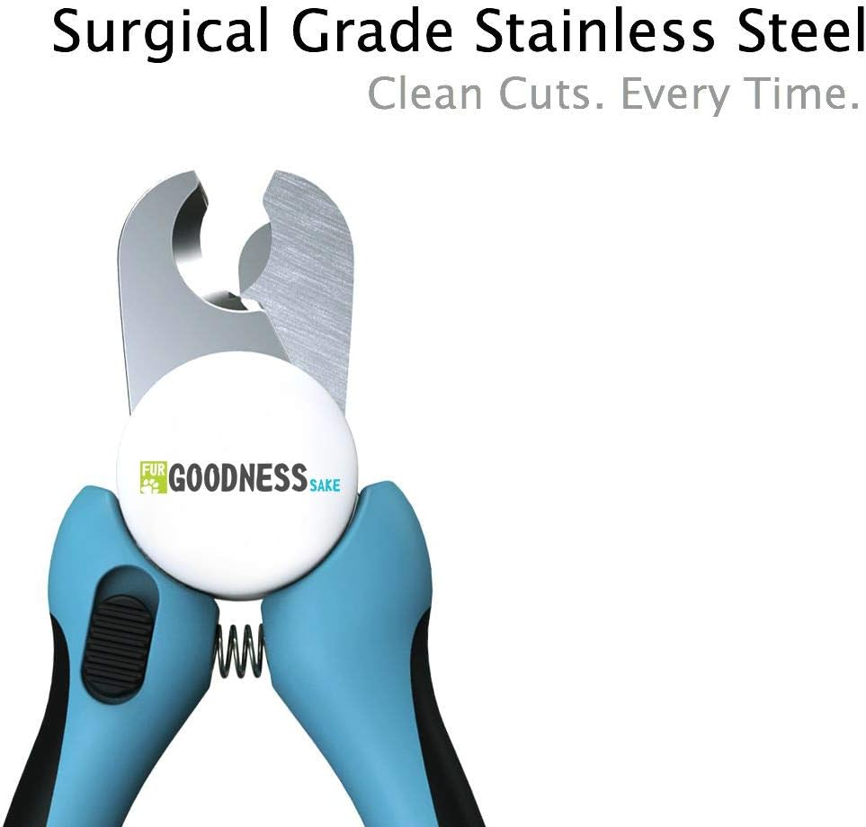 Dog Nail Clippers Large Breed - Easy to Use Dog Nail Trimmer and Toenail Clippers - Quick Sensor, Sharp Cuts and Safety Guard to Clip with Confidence