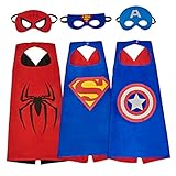 Mijoyee Superhero Dress Up Costumes and Mask set of 3 different styles