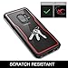 YOUMAKER Crystal Clear Case for Galaxy S9 5.8 inch, Full Body with Built-in Screen Protector Heavy Duty Protection Slim Fit Shockproof Rugged Cover for Samsung Galaxy S9 5.8 inch (2018) - Red/Black
