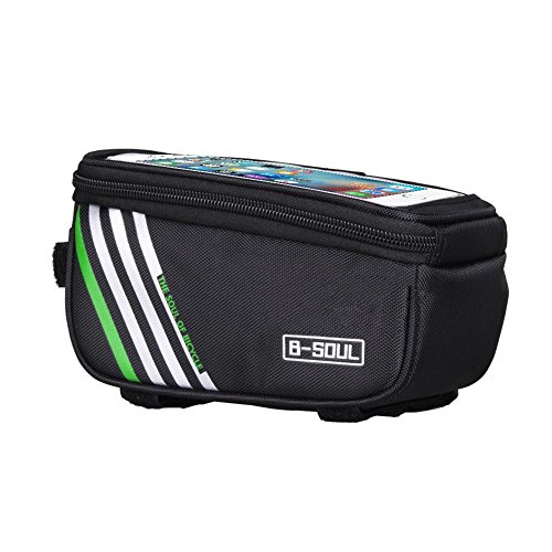 image for UEB Bicycle Cycling Bike Frame Front Tube Waterproof Mobile Black Bag 