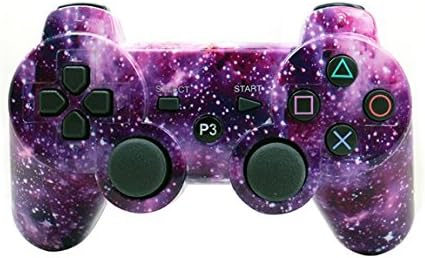 SongChao Wireless Bluetooth Double Vibration Remote PS3 Controller Multi style for Playstation 3. (Purple Star)