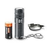 Mini Flashlight, NICRON Mini Rechargeable Waterproof Super Bright 200 lumens LED Flashlight Keychain Light