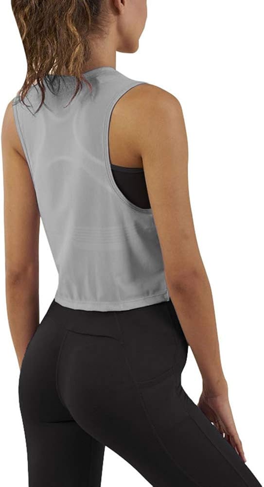 Mippo Women's Crop Top Workout Shirts Loose Flowy Muscle Tank Athletic Crop Tank Top at  Women’s Clothing store