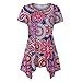 Pervobs T-Shirt, Big Promotion! Women's Short/Long Sleeve Swing Tunic Summer Floral Flare Tee Top Blouse Shirt
