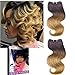 Emmet Brazilian Hair Extension Ombre Color Can be Dyed and Permed Body Wave Easy Installing&Sewing 8Inch Short 7A 100% Human Hair Weave 2PCS/Lot 50g/Piece, with Hair Care Ebook (1B/27)
