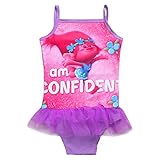 KIDHF Trolls One Piece Summer Swimsuit Girls Princess Swimwear (Purple,100/3-4Y)