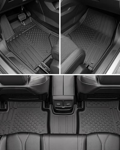 3W Peugeot 3008 III 2024-2025 2026 (NOT ELECTRIC/EV) Easy To Clean All Weather Floor Mats in Thorex Non-Slip Waterproof Car Boot Mat for 3008 Phase 3