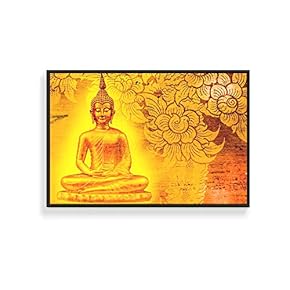 Framed Canvas Wall Art for Living Room, Bedroom Buddha Canvas Prints for Home Decoration Ready to Hanging - 16x24 inches
