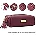 Makeup Bag for Purse, Small Makeup Pouch Cosmetic Bags Clutch Handy Organizer Pencil Case w/Tassel Zipper - 4 Colors for Choice