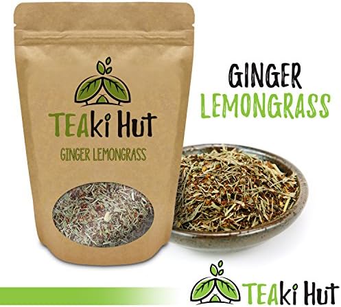 TEAki Hut Organic Ginger Lemongrass Decaf Tea (2 oz Size) | Decaffeinated Loose Leaf Tea
