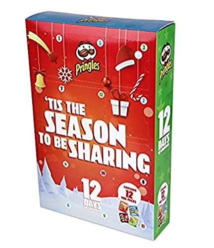 Pringles 12 Days Christmas Advent Calendar - 12 × 40g Christmas Gift Advent Calendar 2021