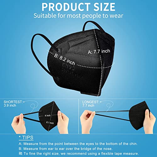 KN95 Face Masks 50 PCS, Multiple Colour 5 Layers KN95 Mask, Breathable