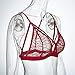 Clearance Sale!Women's Lingerie WEUIE Women Sexy Lingerie Floral Sheer Lace Bra Top Seamless Bralette Cup Wireless Bra (M, Red)