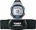 Timex Unisex T5K738 Personal Trainer Analog Heart Rate Monitor Gray/Blue Watch + HRM Sensor Strap