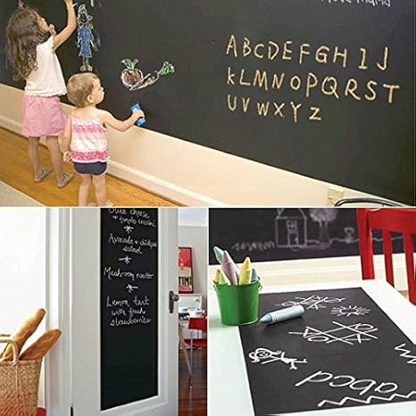 Amazon ウォールステッカー 黒板 壁に貼ってはがせる黒板 おしゃれ