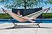 Vivere Double Cotton Hammock with Space Saving Stand and Carry Bag - Salsa