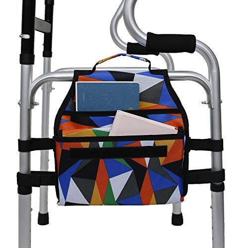 MDSTOP Walker Side Attachments Bag (DoubleSided) with Cup Holder for
