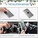 MEIDI Car Headrest Mount, Universal Car Backseat Hook for Bags Purses, Magnetic Headrest Holder for Smart Phones Tablets (Silver)
