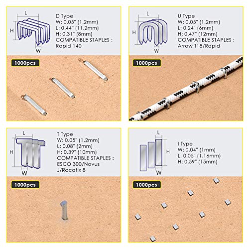 Topec Staple Gun with Staples, 4in1 Heavy Duty Staple Gun, 4000pcs