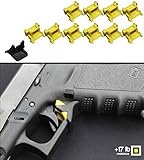 Ultimate Arms Gear Safe-Draw Passive Trigger Pull Guard Safety Lock Kit for Handguns Pistols Glock 17 18 19 20 21 22 23 24 25 26 27 29 30 31 32 33 34 35 37 38 39 40 41 9mm 10mm .380 .40 .45 .357 - 1 Lower Base Bottom Frame Block + 10 Upper Neon Yellow 17 lb Pressure Weights