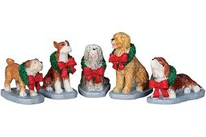 Lemax Village Collection Christmas Pooch, Set of 5 #32138