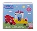 Zoofy International Peppa Pig Toy Train Building Construction Set with 16 Pieces, Including Peppa Pig Figurine and Stickers for Children Age 2 and Up