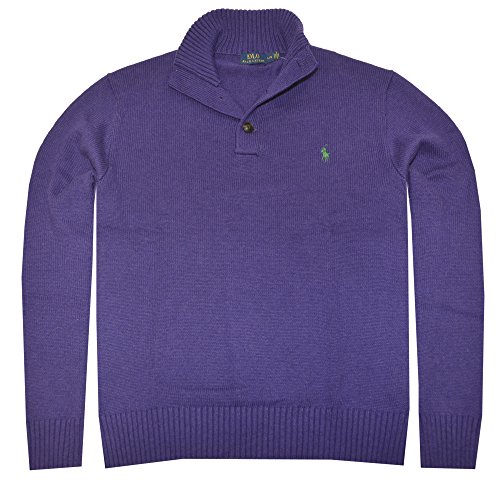 Polo Ralph Lauren Mens Button Mock Neck Sweater Desertcart