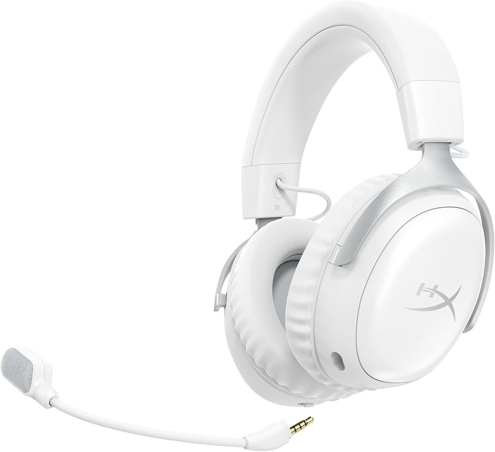HyperX Cloud III S Wireless Gaming Headset White 2.4GHz Bluetooth 120h